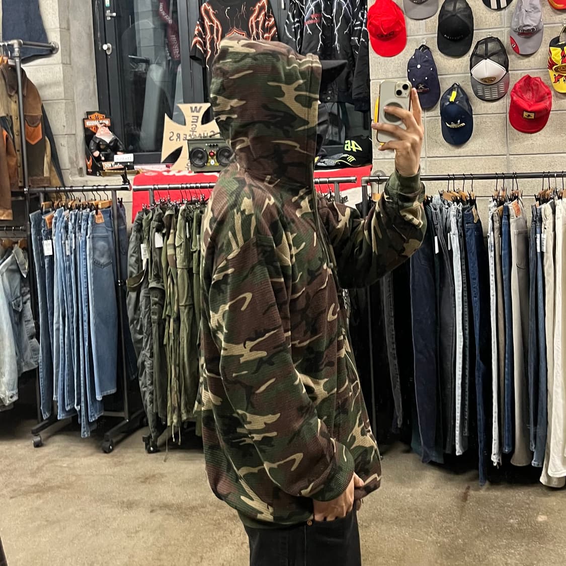 빈티지 우드랜드 와플 후드 집업 (110) 상품이미지9