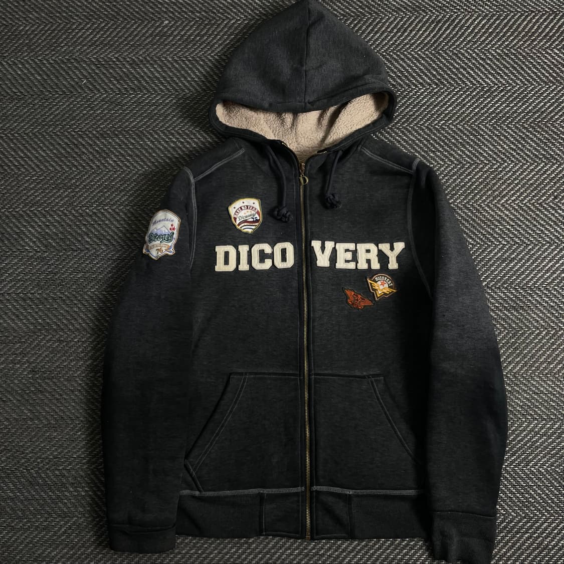 디스커버리 y2k 양털 후드집업 y 3809 상품이미지2