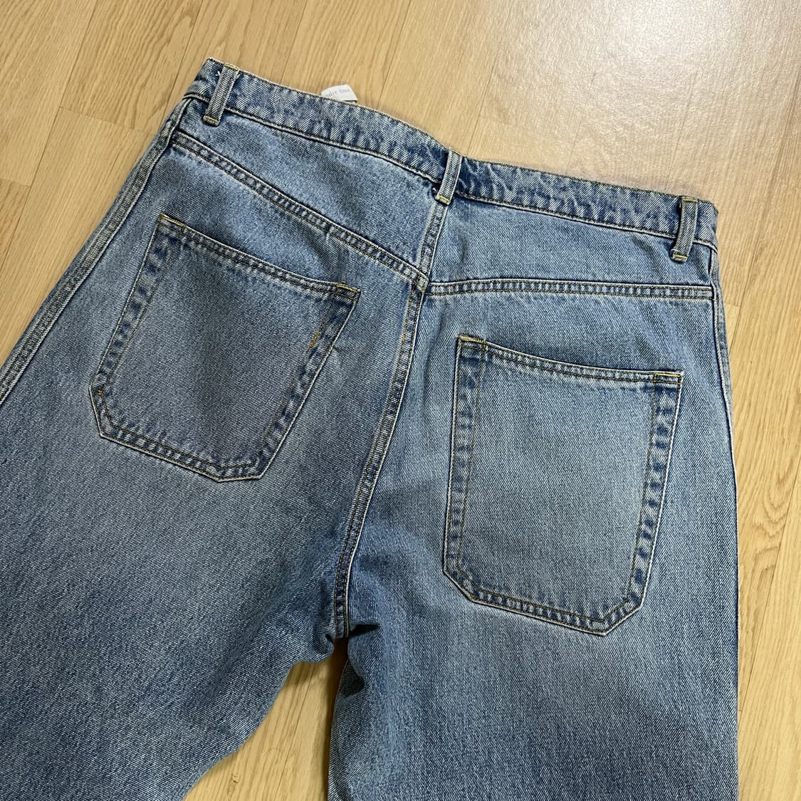 [L]이얼즈어고 플로리스 와이드데님 연청 상품이미지5