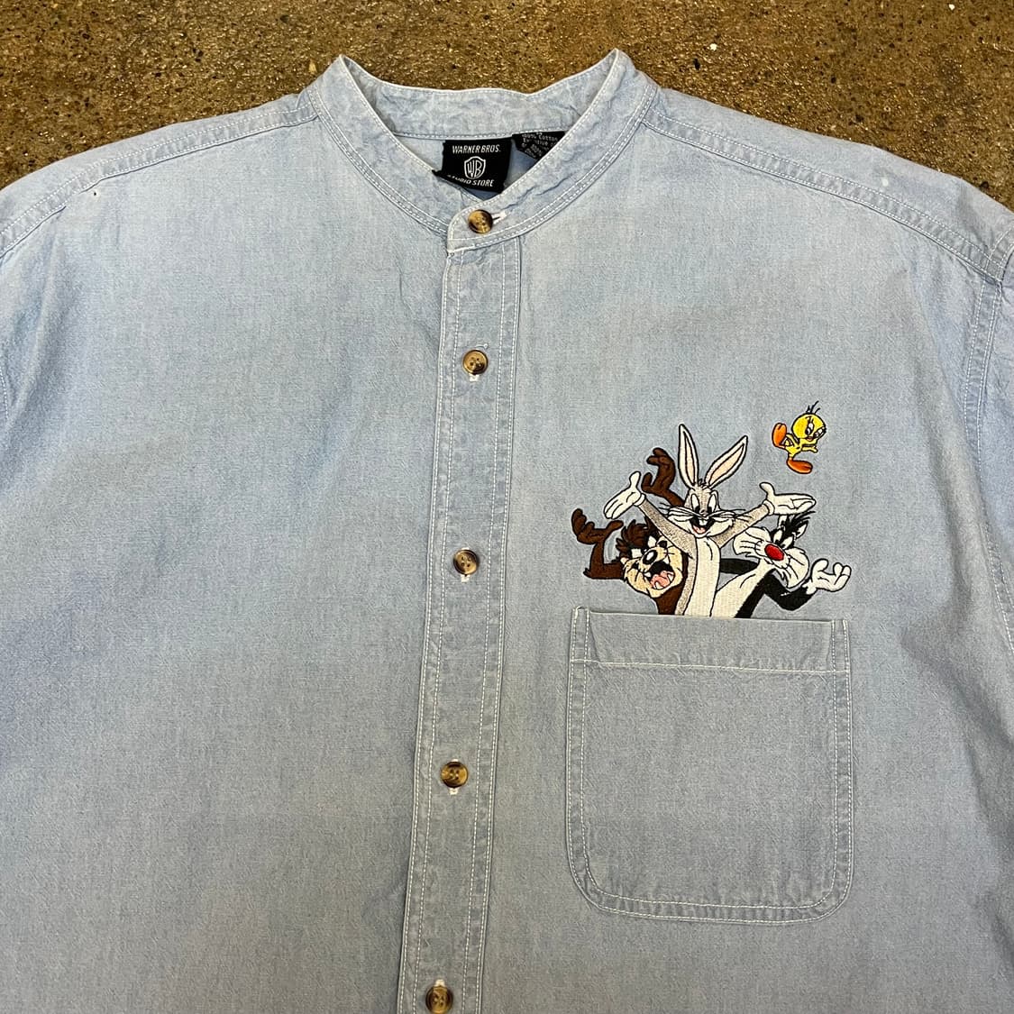 미국빈티지 워너브라더스 벅스바니 셔츠 연청남방 상품이미지3