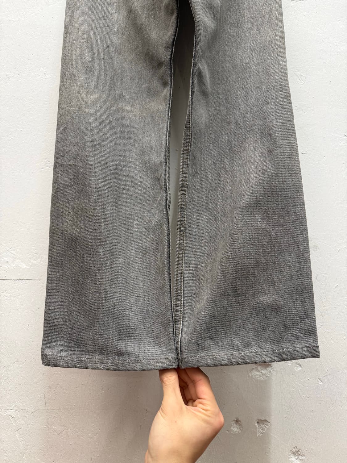 90s USA Levi's 501 Straight Gray Denim P 상품이미지4