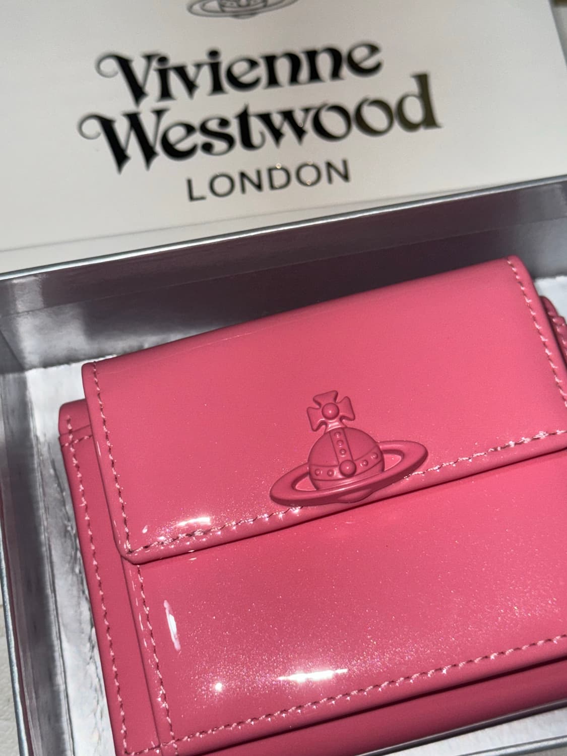비비안웨스트우드 핑크 반지갑 상품이미지1