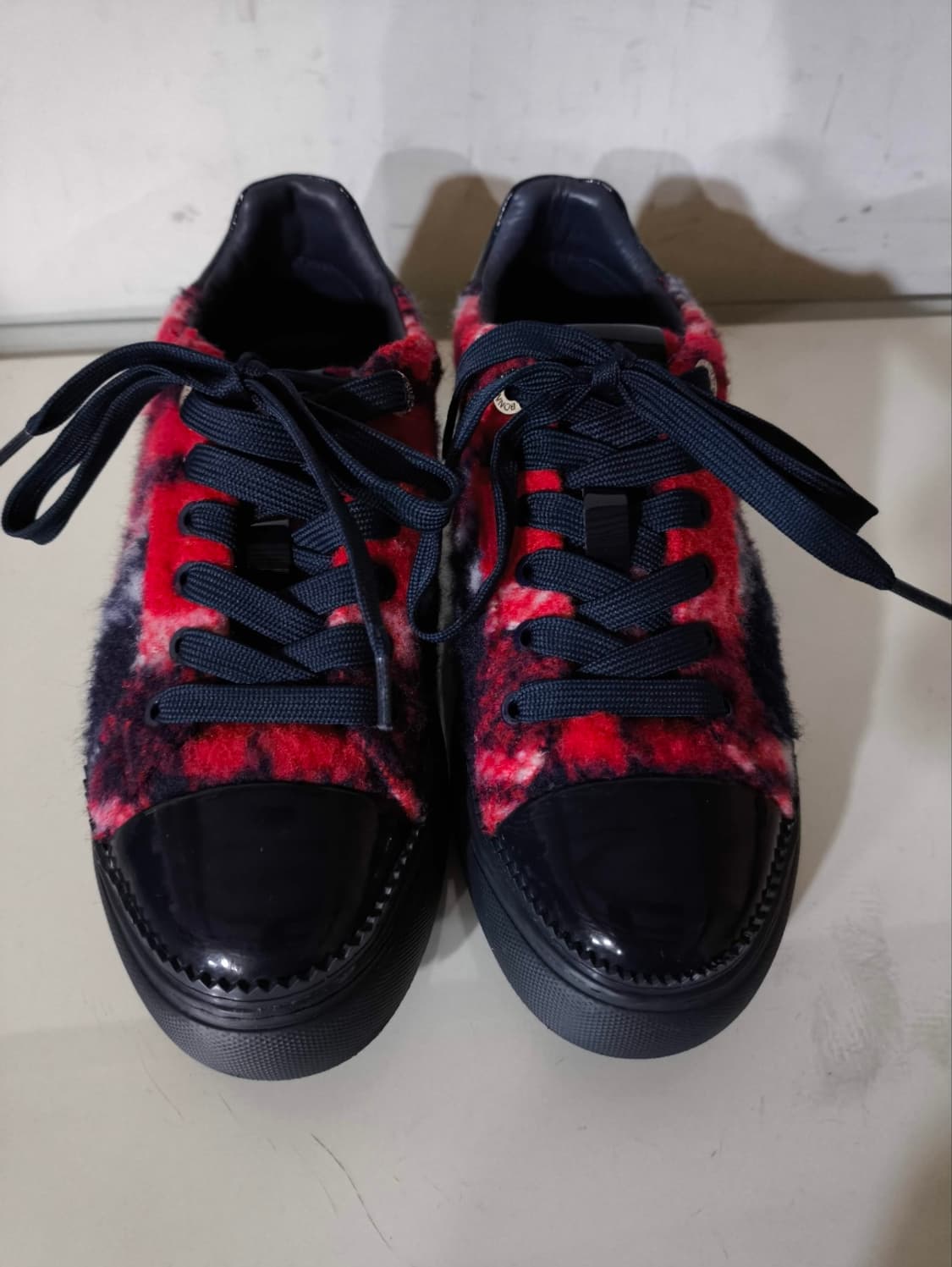 370 240mm 슈콤마보니 타탄체크 아이콘 스니커즈 상품이미지4