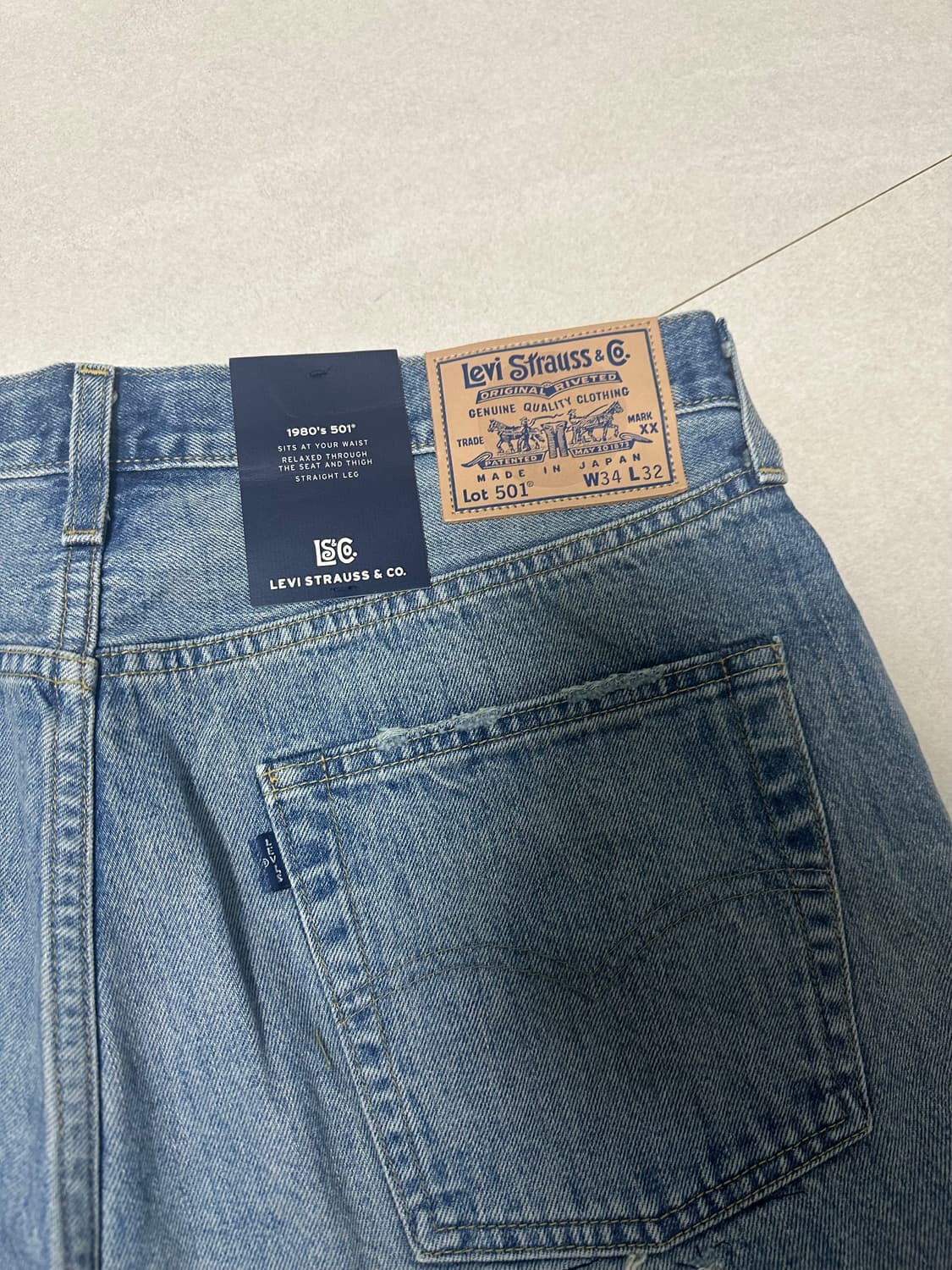 리바이스 블루탭 1980 501 새상품 판매해요 상품이미지5