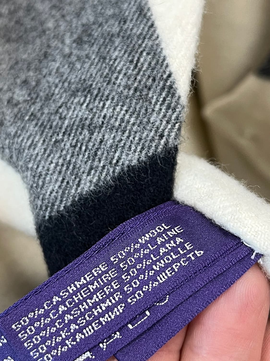 여) 랄프로렌 퍼플라벨 캐시미어 케이프  상품이미지8