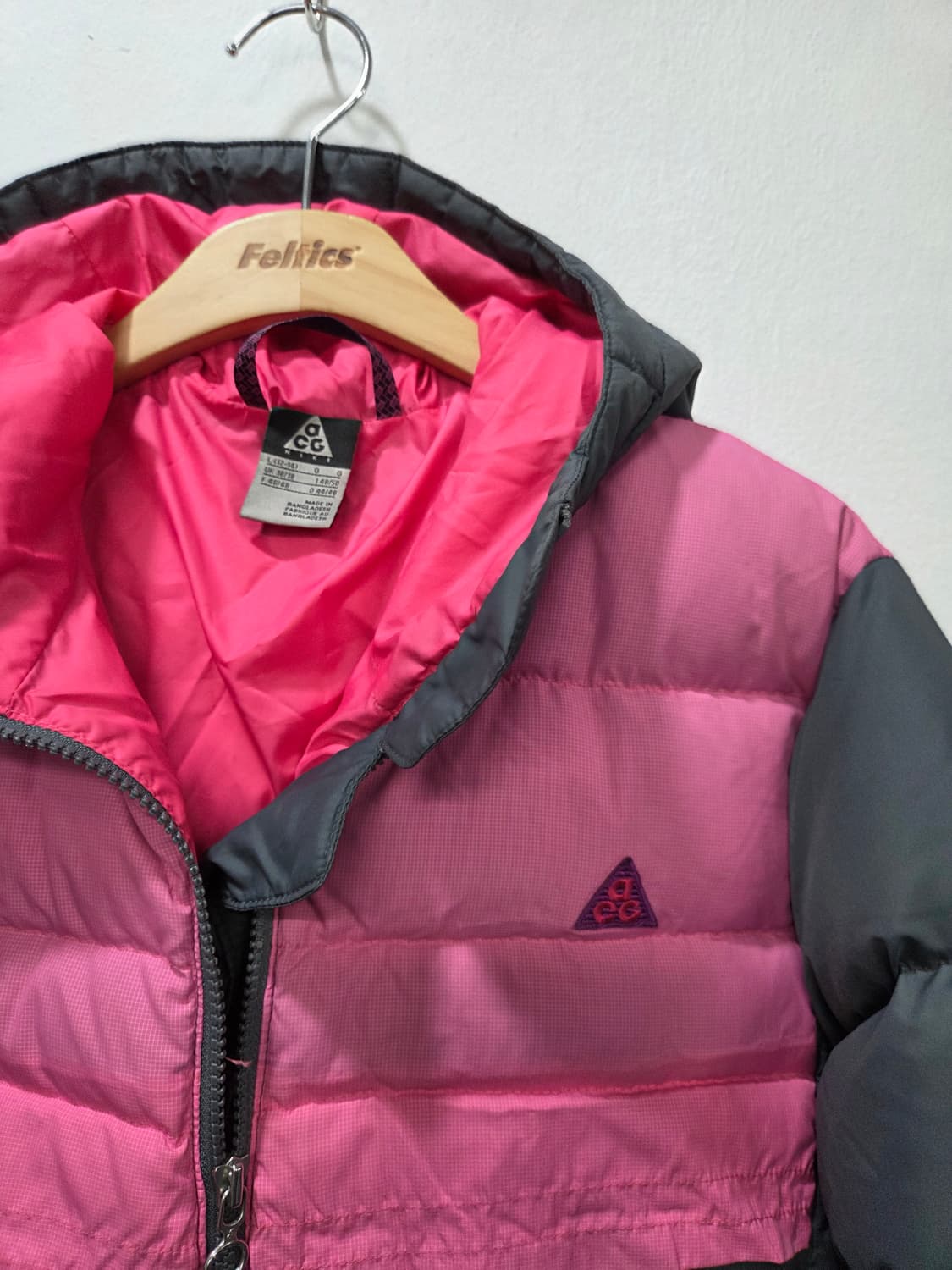 나이키 ACG 핑크/블랙 패딩 점퍼 L 상품이미지2