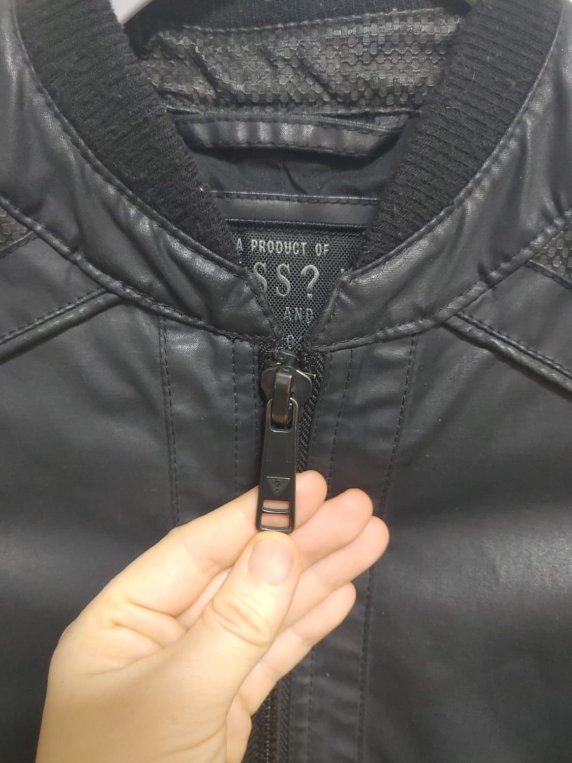 GUESS  게스 항공자켓형  레더 자켓-M사이즈 상품이미지5