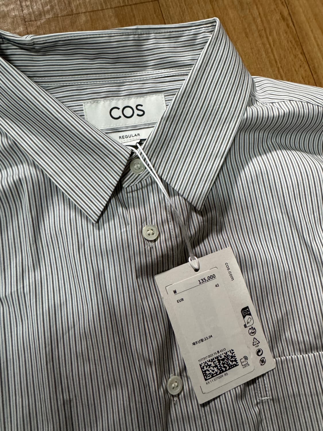 COS 코스 포켓 스트라이프셔츠 42 XL판매합니다 상품이미지3