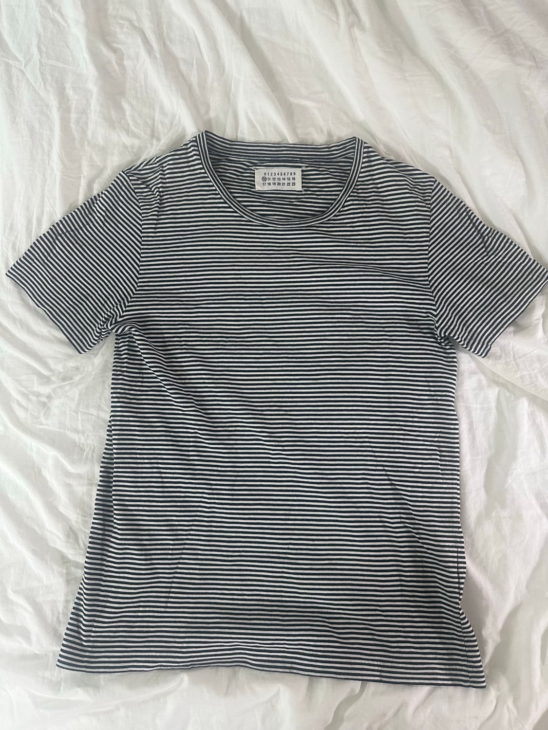 16AW 마르지엘라 백스티치 보더 티셔츠 상품이미지1