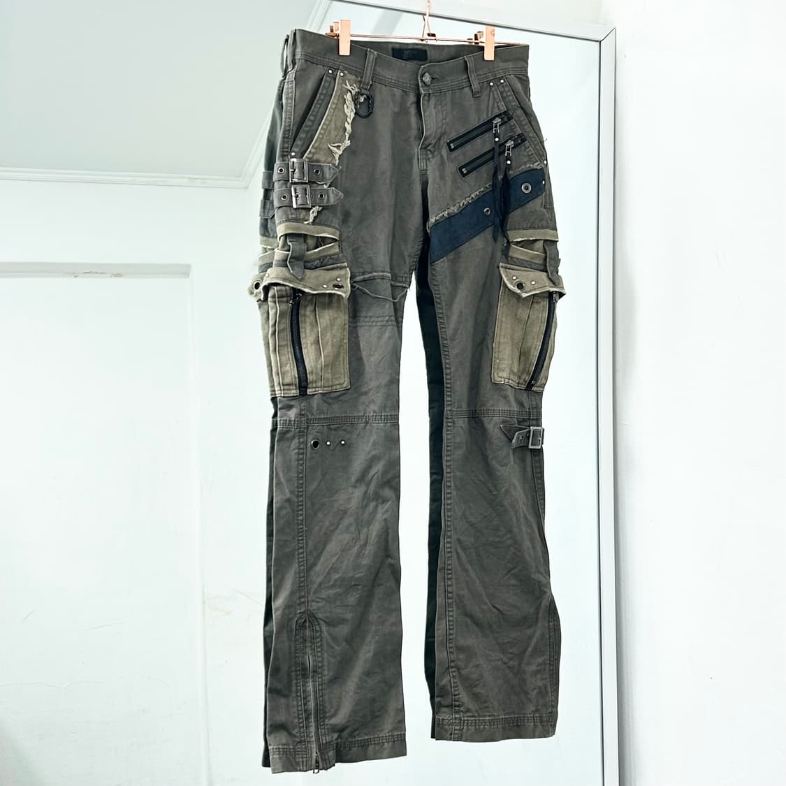 Midas 멀티지퍼 본디지 부츠컷 카고 팬츠 상품이미지6