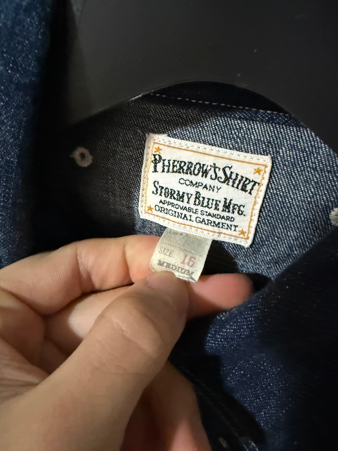 페로우즈 770WS 샴브레이 셔츠 데님 색상 M사이즈 상품이미지5