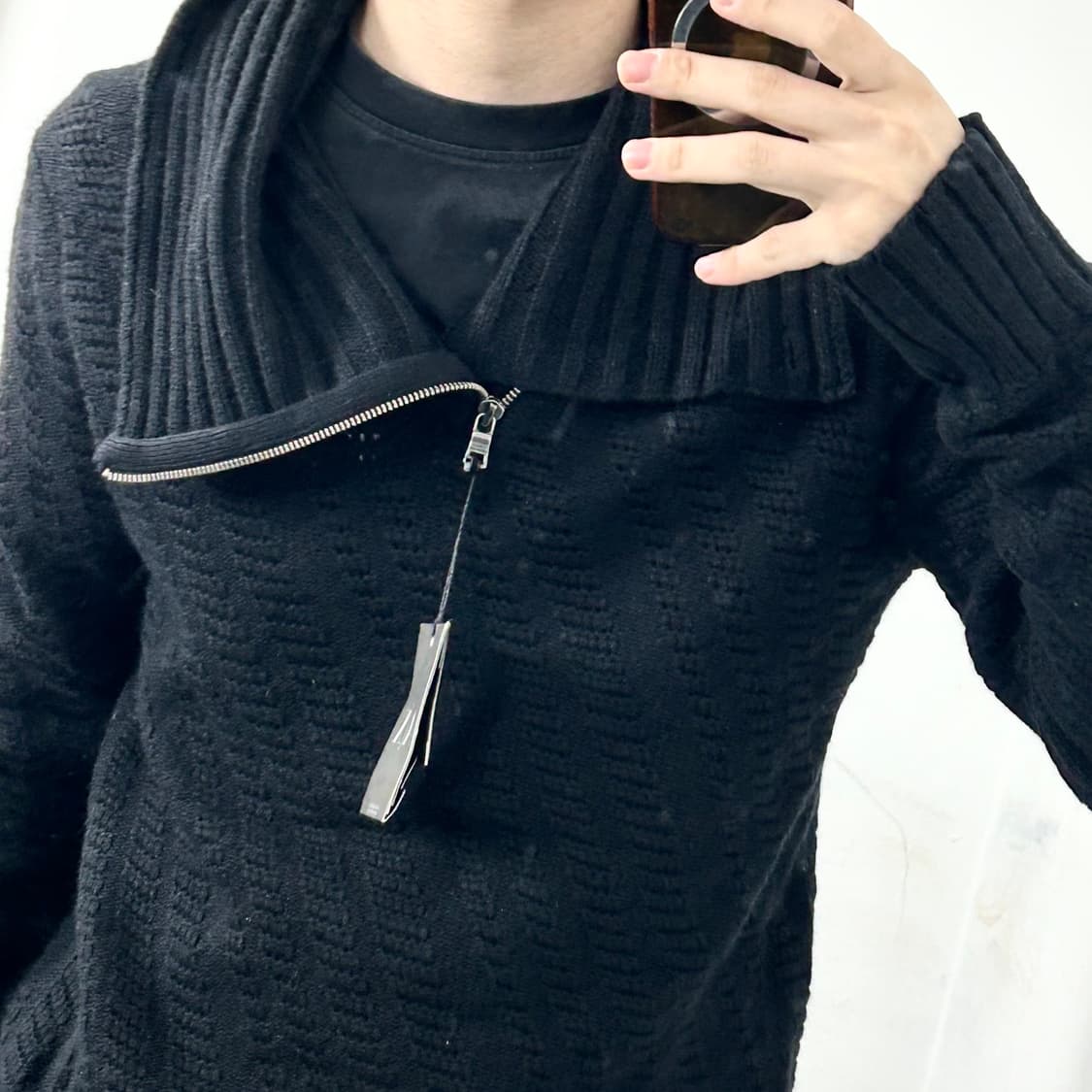 (새상품) 아르마니 익스체인지 넥지퍼 터틀넥 니트 상품이미지4