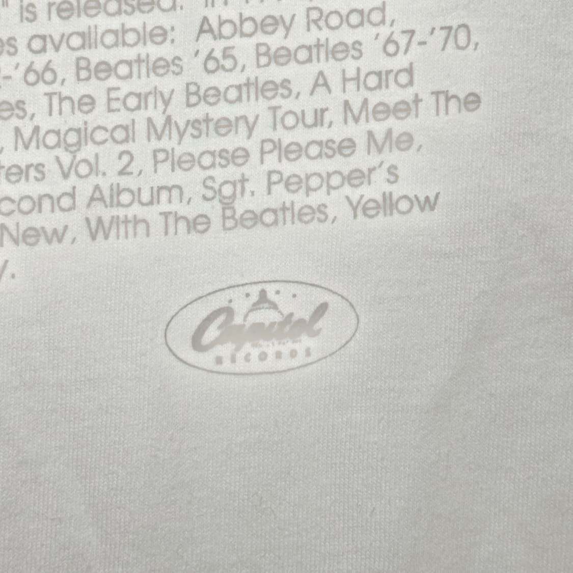 90s Fruit of the Loom 비틀즈 30주년 기념 티셔츠 L 상품이미지3