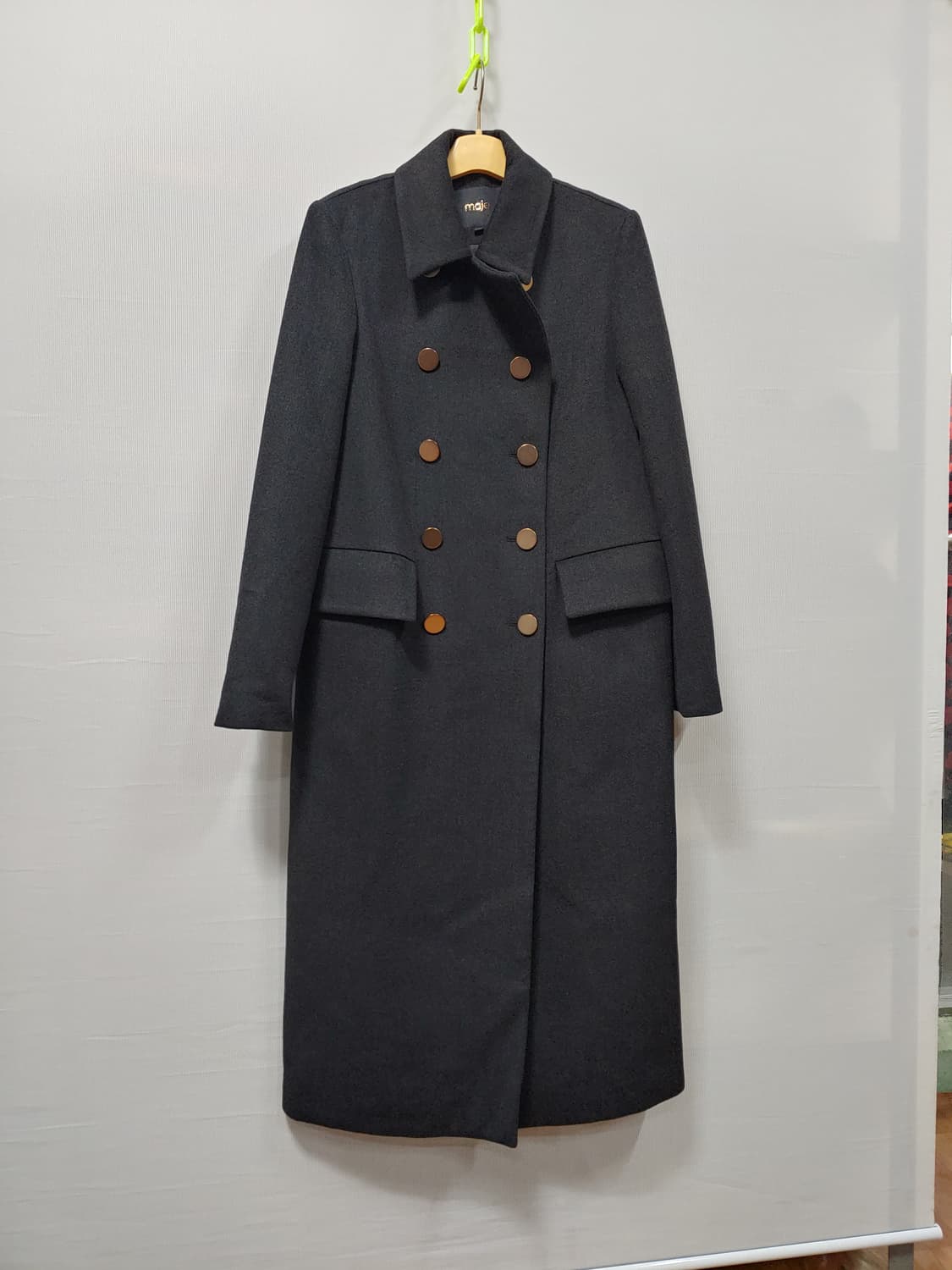 maje 마쥬 더블 버튼 롱코트 블랙 여성1  55 상품이미지1