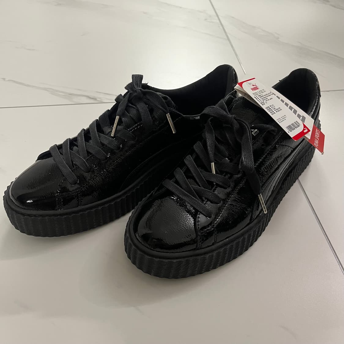 푸마 x 리한나 콜라보 블랙 레더 스니커즈 새상품 상품이미지2