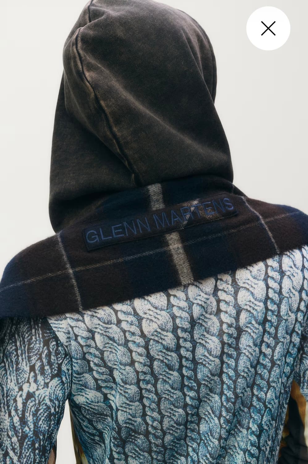 H&M 글렌마틴스 후디드 울 스카프 상품이미지2