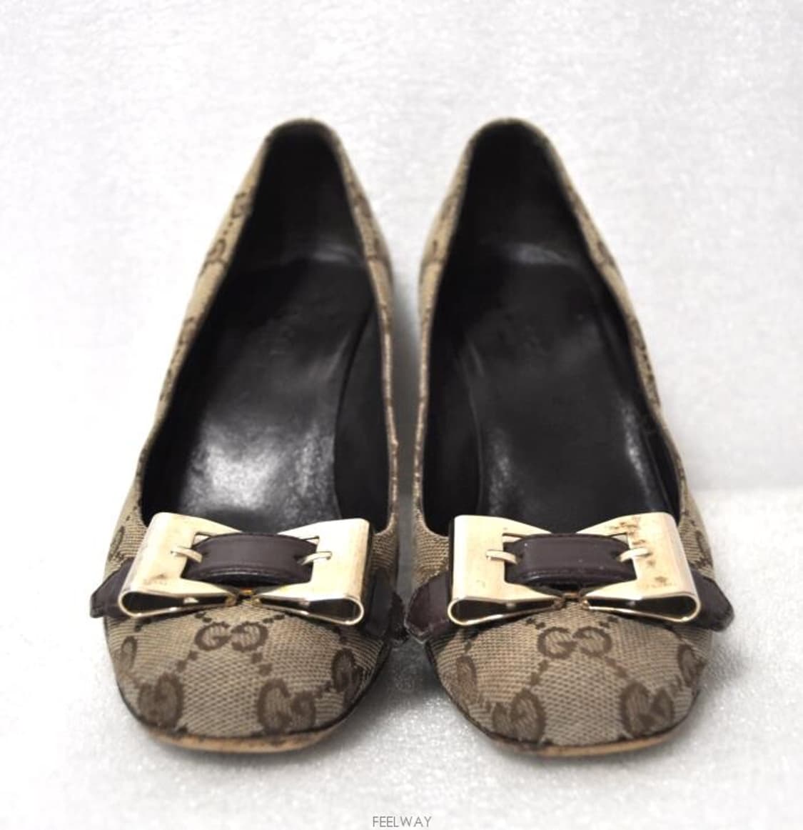 구찌/여성GG로고가쟈드구두(사이즈220)정품 상품이미지1