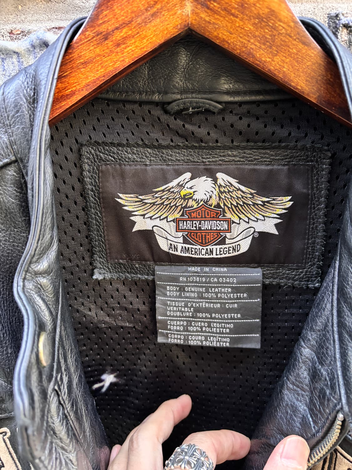 00s 할리데이비슨 소가죽 라이더 자켓 상품이미지8
