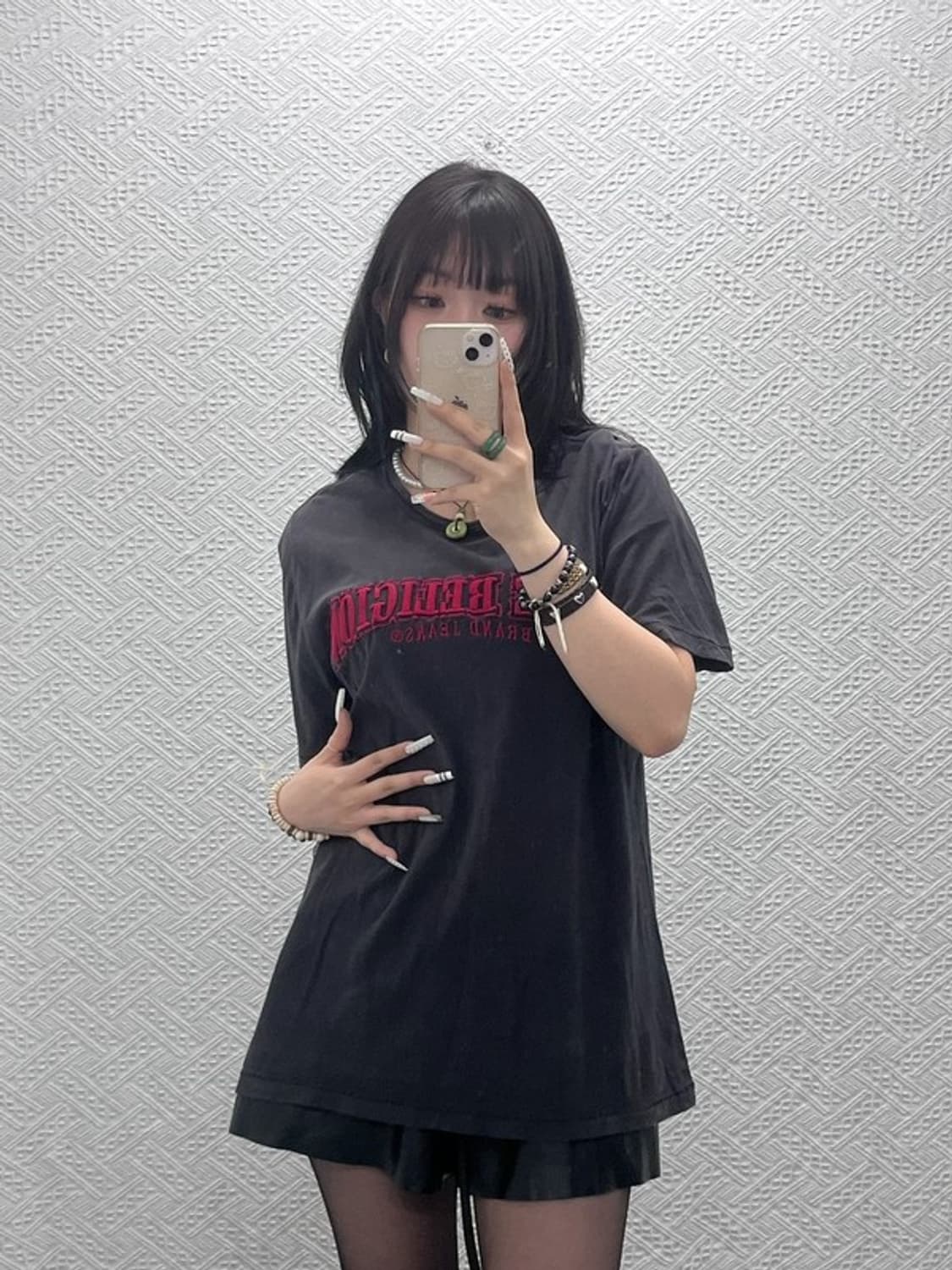 트루릴리전 빈티지 레트로 스트릿 아플리케 반팔티 XL C10784 상품이미지1