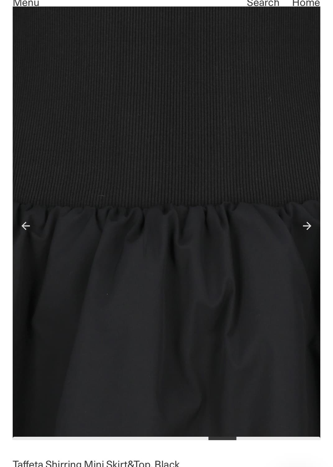 아모멘토 Taffeta Shirring Mini Skirt&Top 상품이미지5