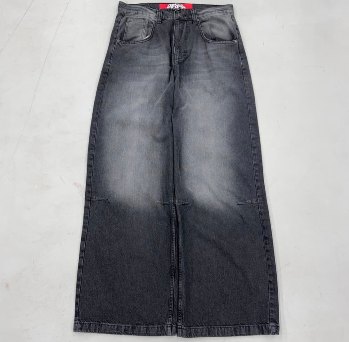 제이디드 런던 워싱 와이드 블랙 데님팬츠 상품이미지2