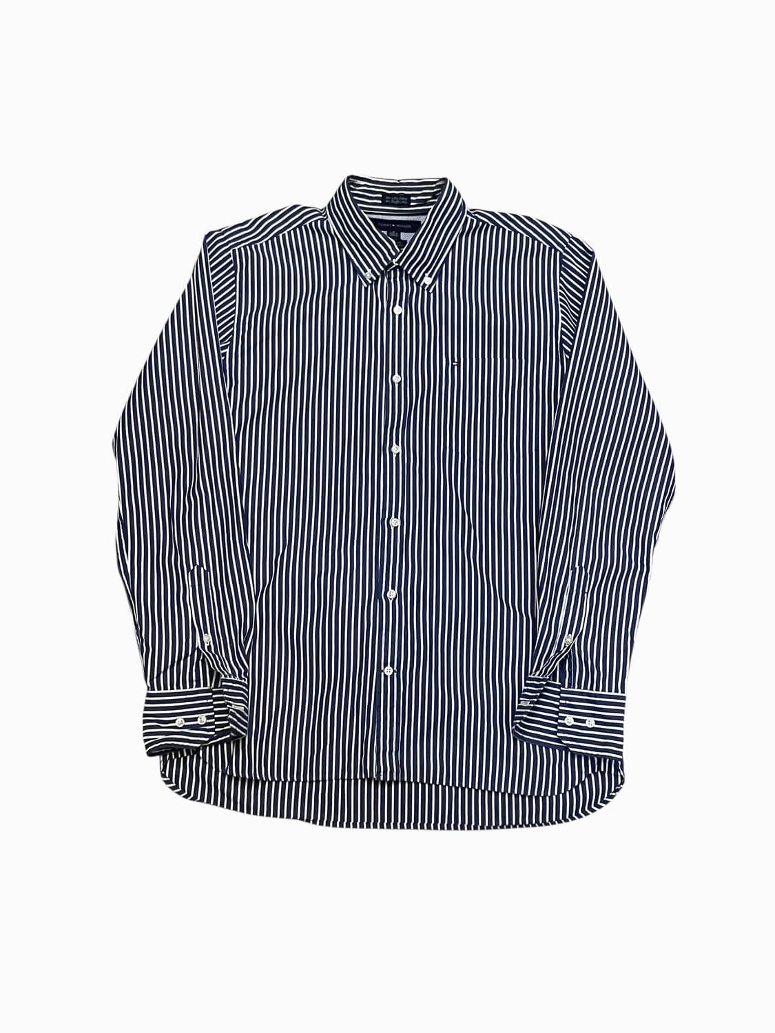 타미힐피거 스트라이프 셔츠 네이비 M   #csz2915 상품이미지3