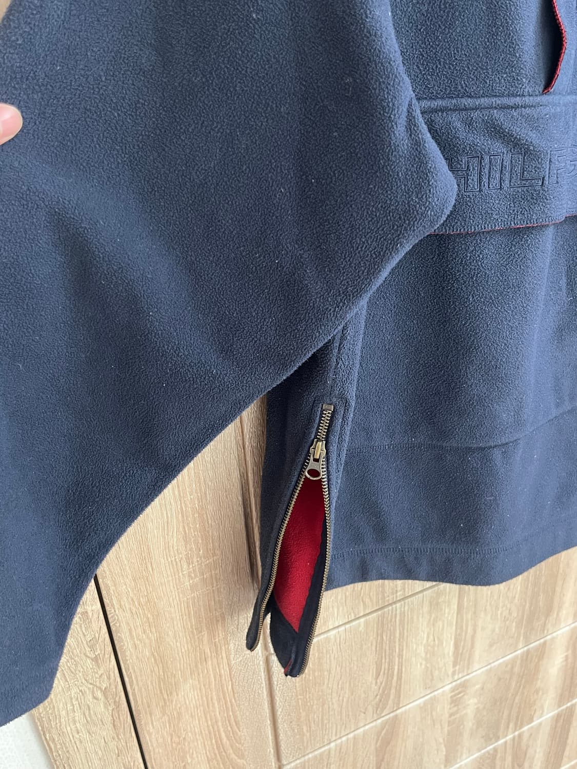 빈티지 타미힐피거 네이비 플리스 M 반집업 상품이미지5