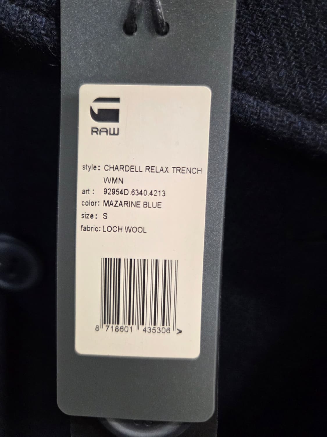 G-Star RAW 여성 벨티드 코트 네이비 상품이미지5