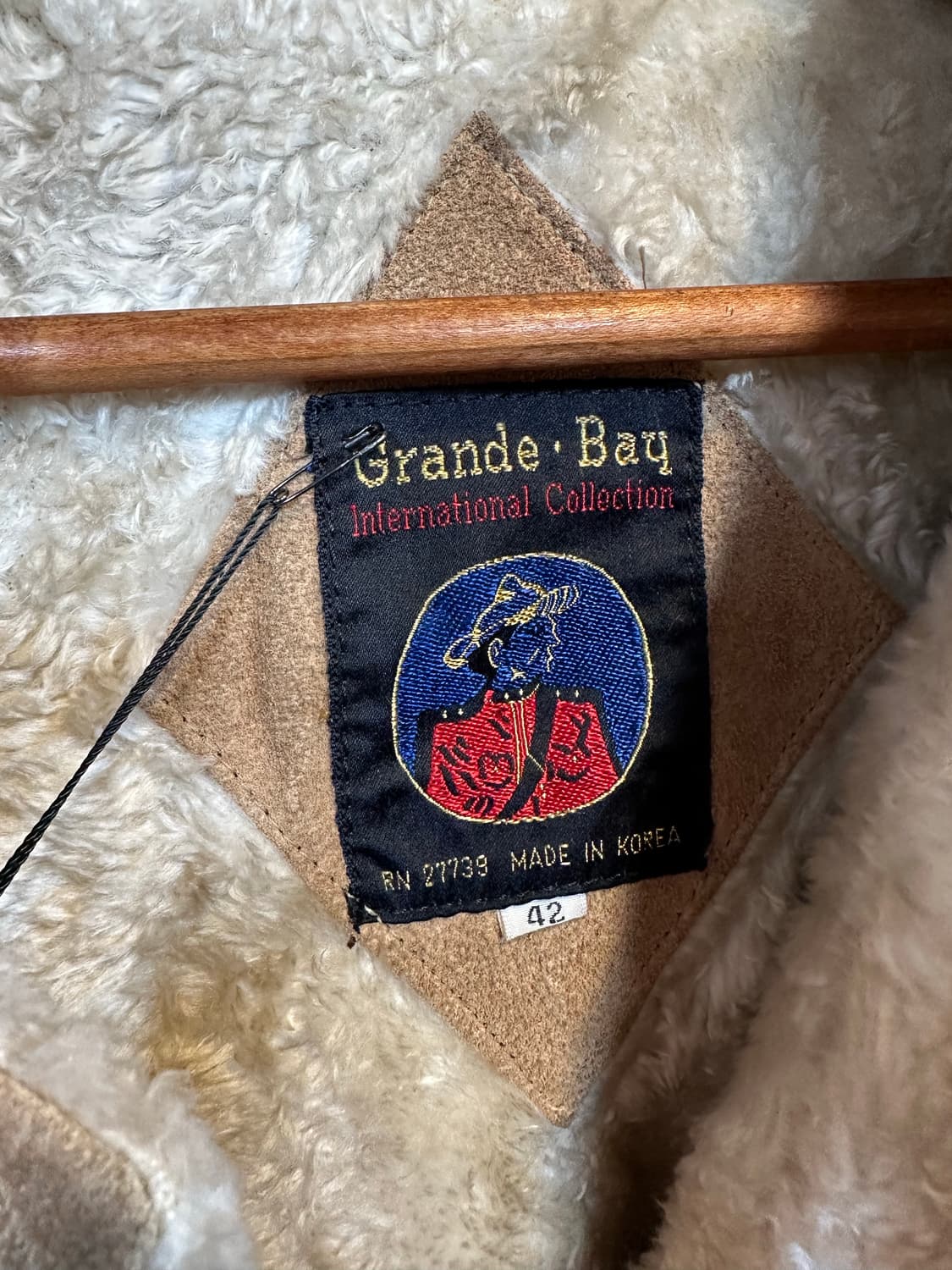 80-90s Grande Bay 헤비 리얼 레더 스웨이드 자켓 상품이미지9