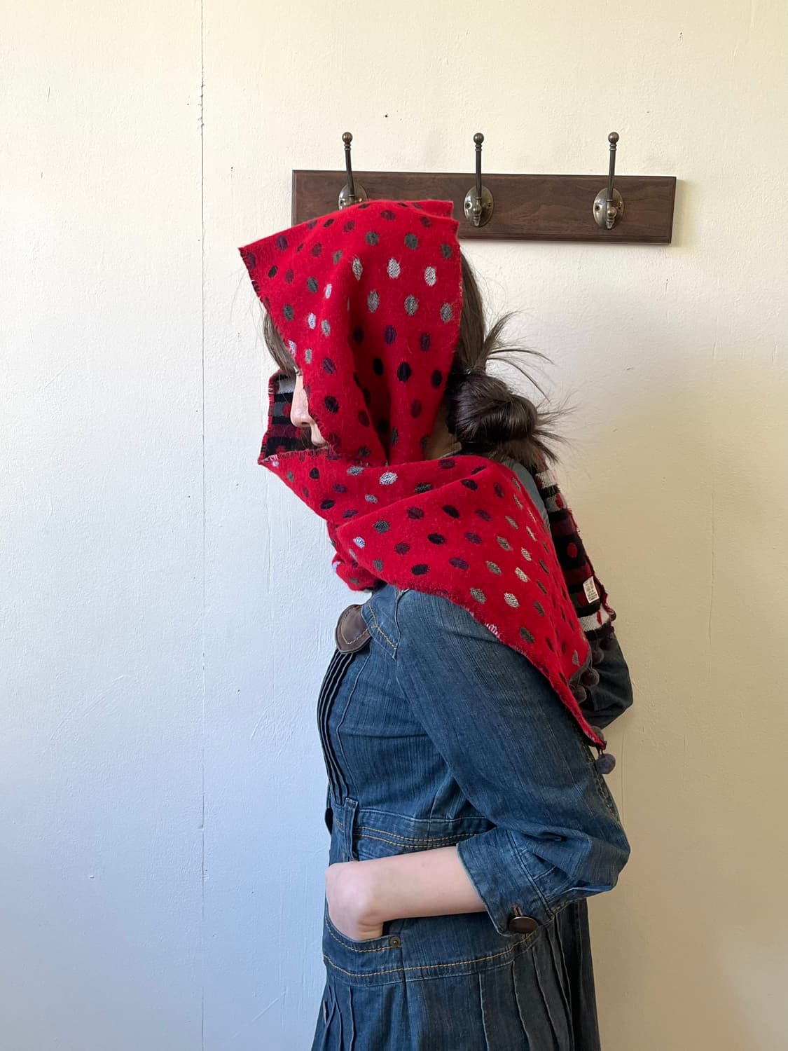 japan vtg 스트로베리 머플러 상품이미지8