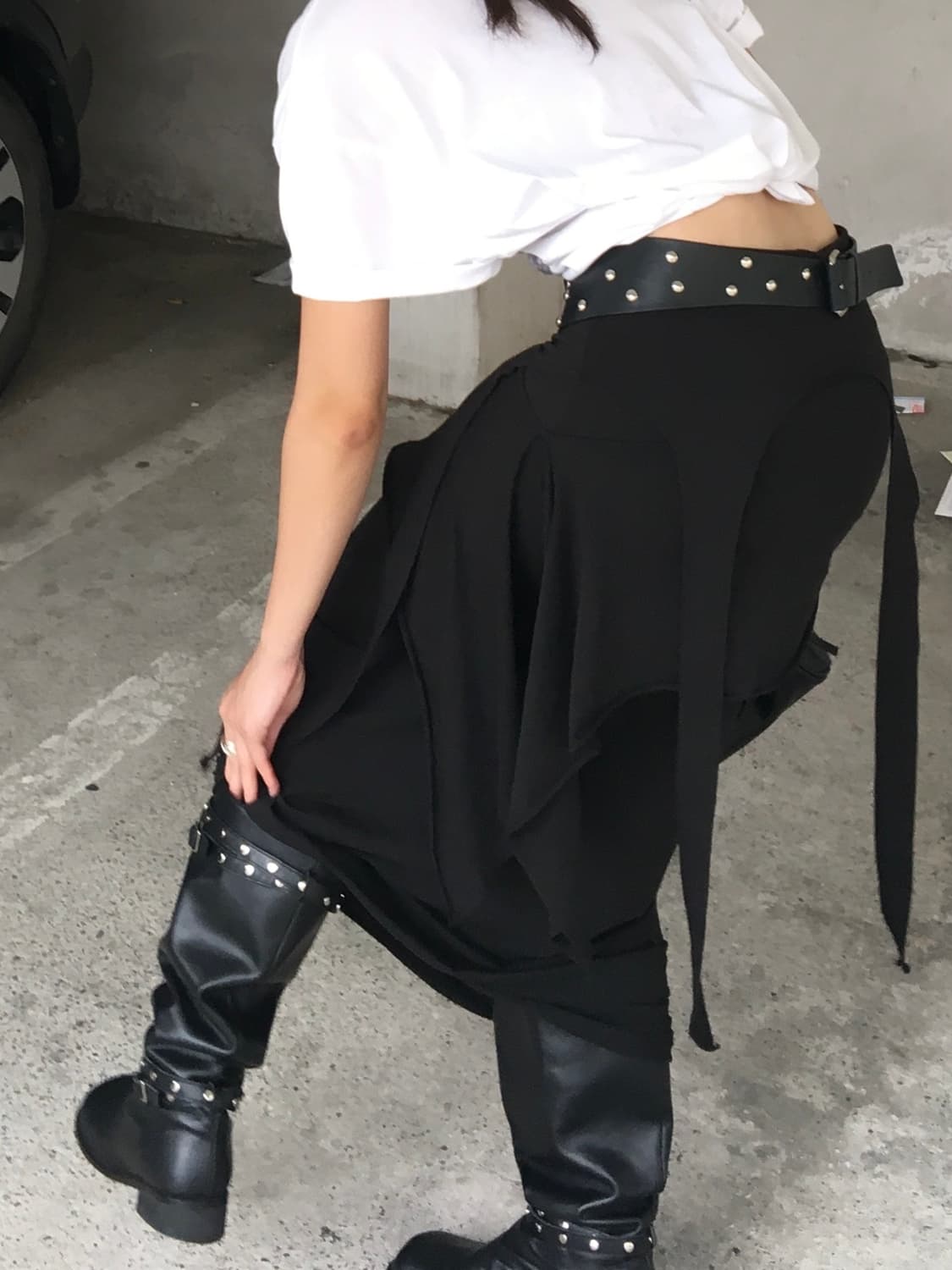 TAPERED RIVET BELT / BLACK 상품이미지4