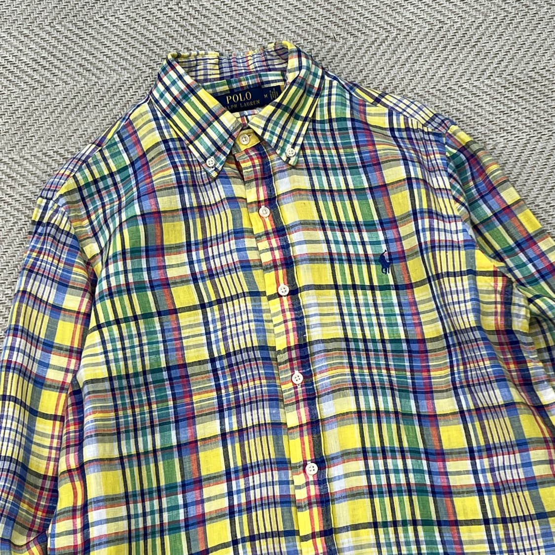 폴로 랄프로렌 린넨 체크셔츠 r3160 상품이미지3