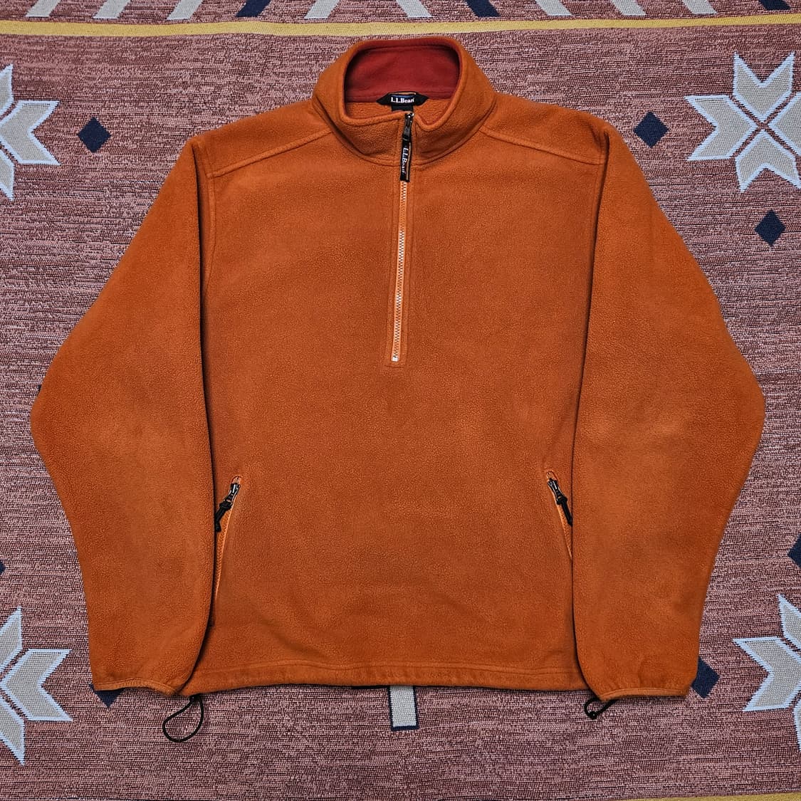 엘엘빈 플리스 쿼터집업 / 오렌지 컬러 상품이미지1