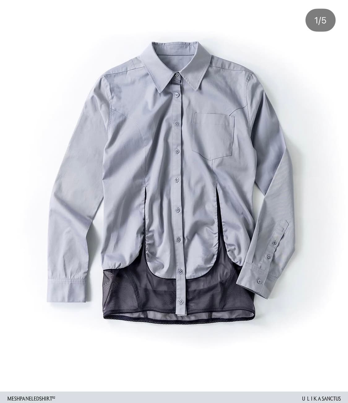 울리카 상투스 매쉬 판넬 셔츠 상품이미지3
