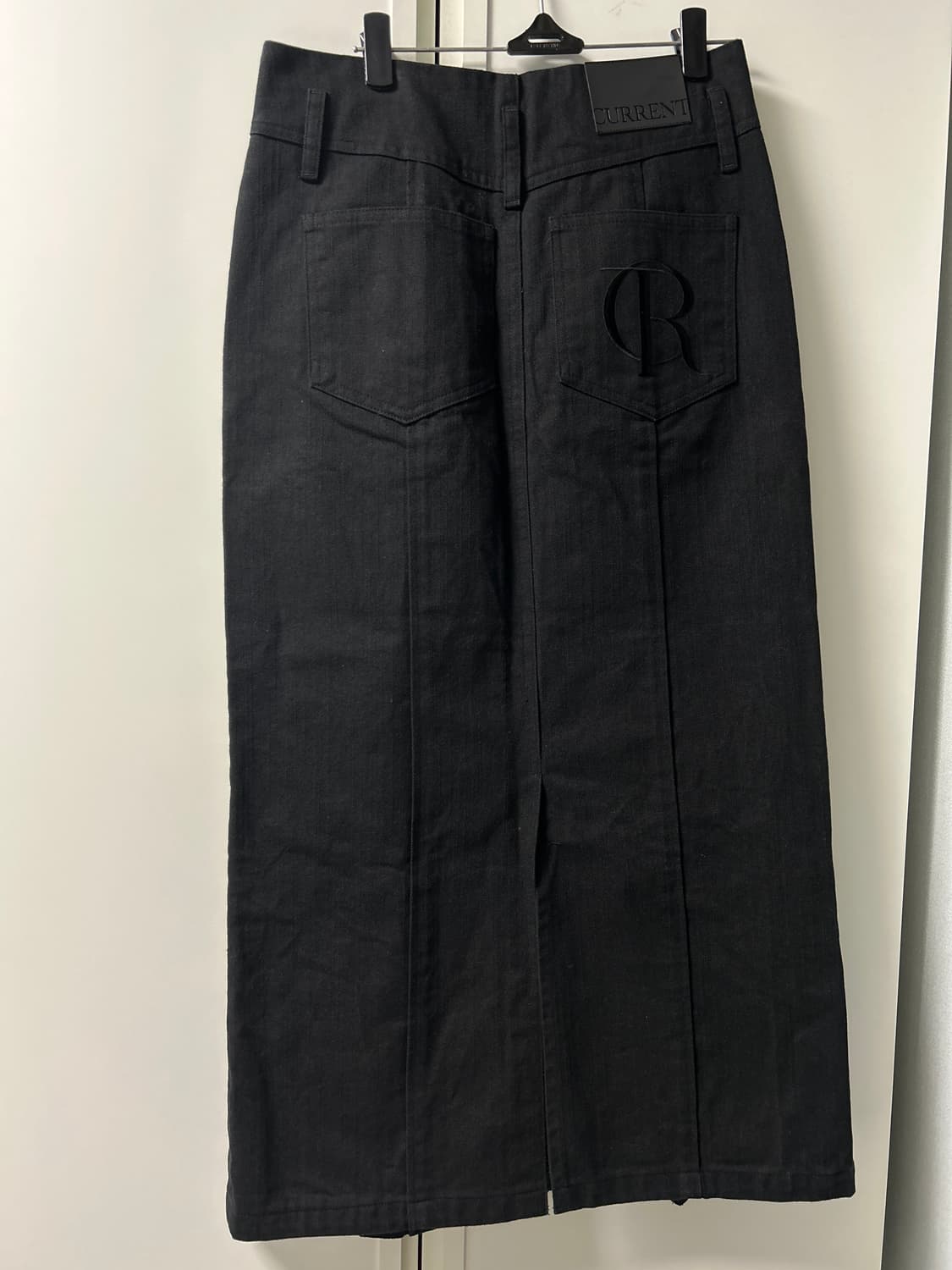 커렌트 sheer mix maxi skirt black 1size 상품이미지4