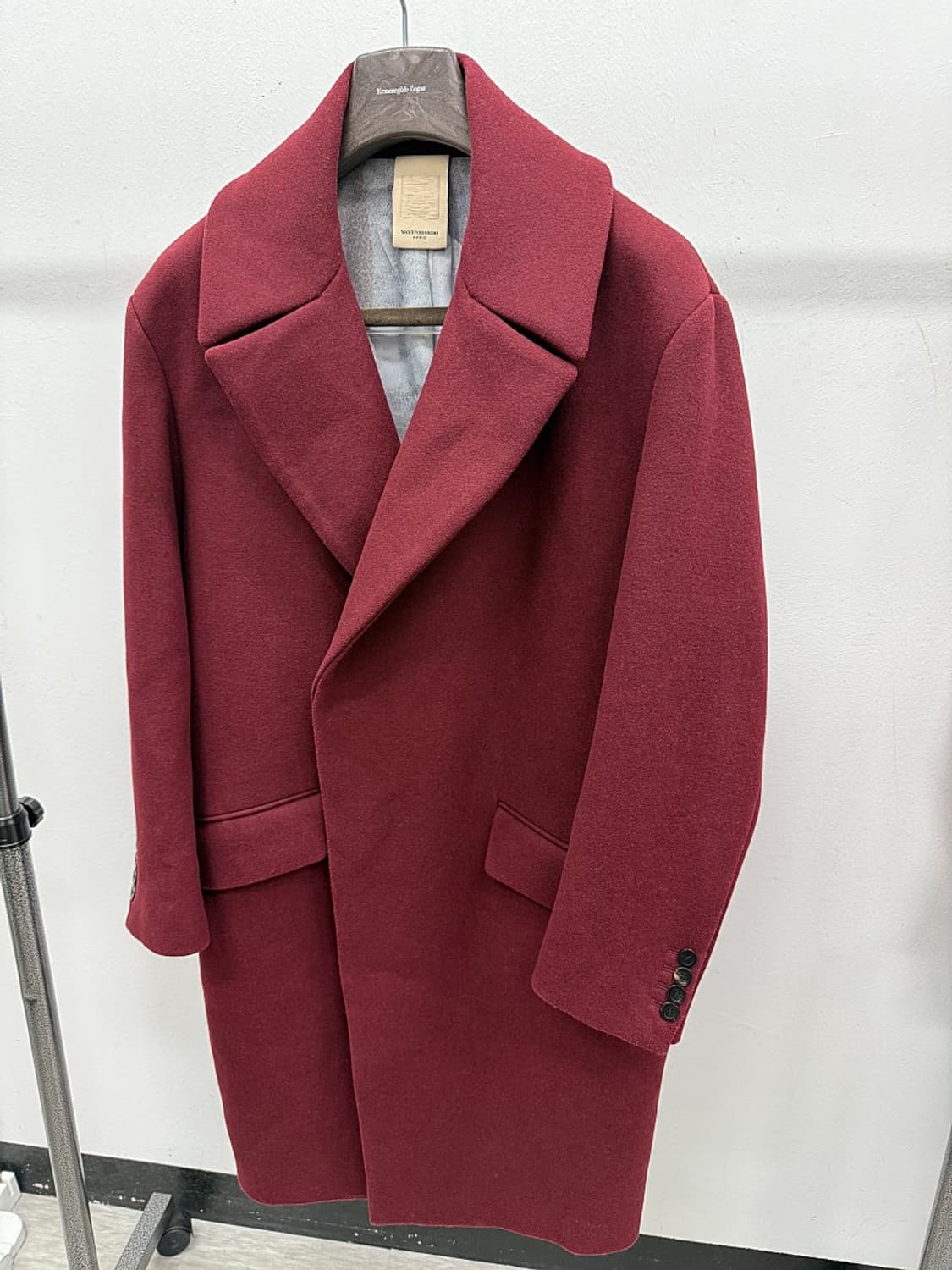 100)  우영미 15fw 컬렉션 버건디 코트  상품이미지1