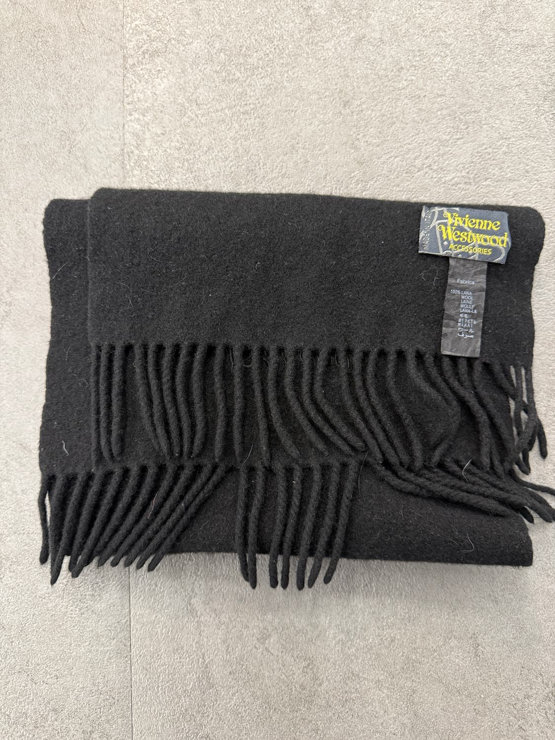 비비안 웨스트우드 블랙 울 머플러 상품이미지2
