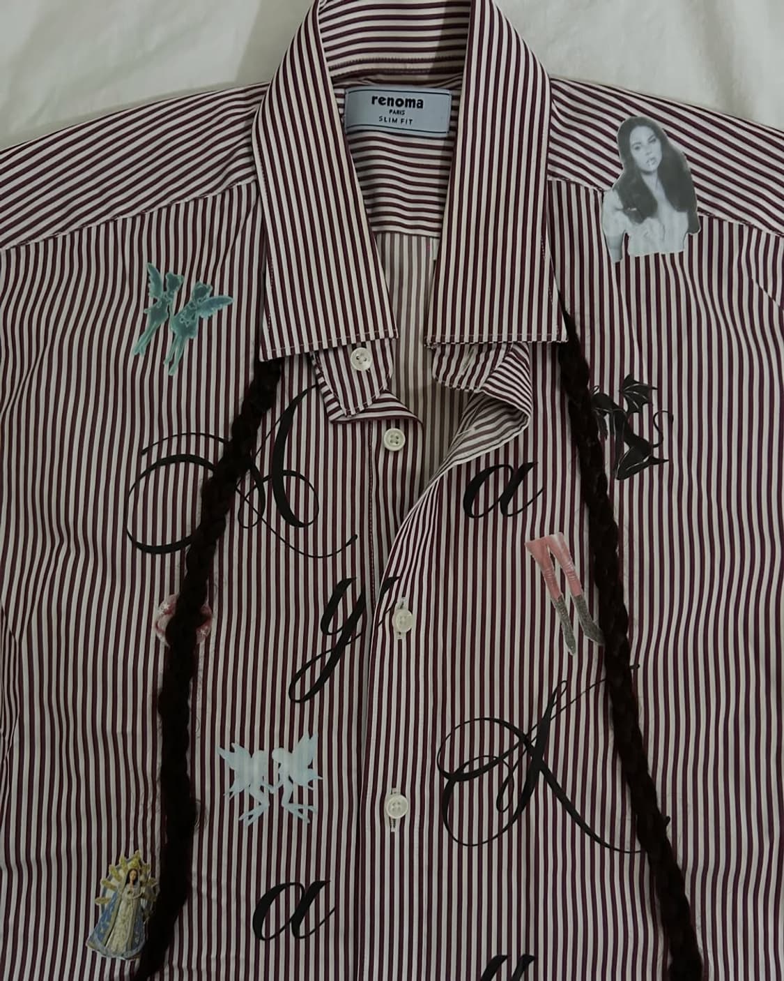 Braided long hair stripe shirt 상품이미지9