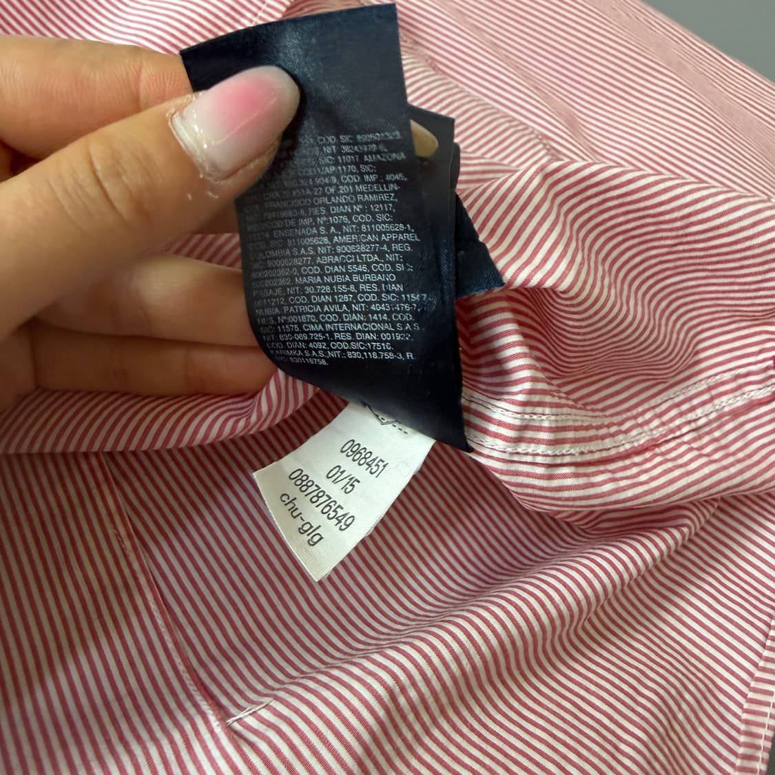 타미힐피거 핑크 스프라이트 슬림핏 셔츠 L 상품이미지7