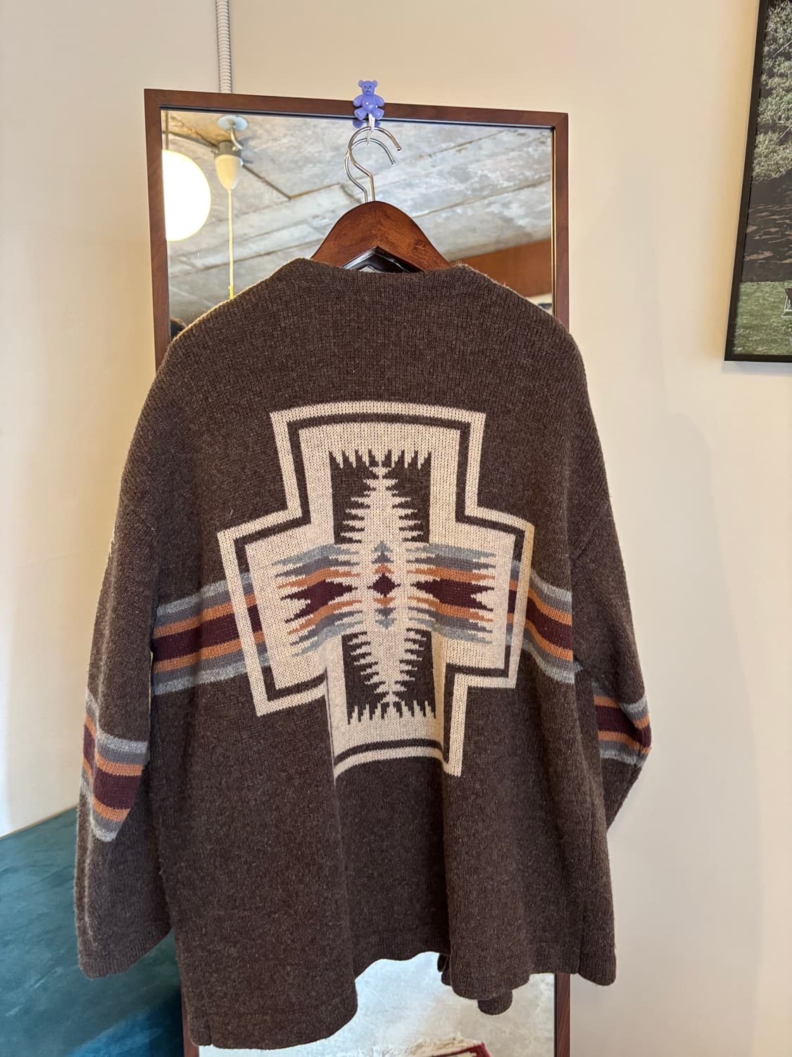펜들턴 브라운 나바호패턴 가디건 L 상품이미지4