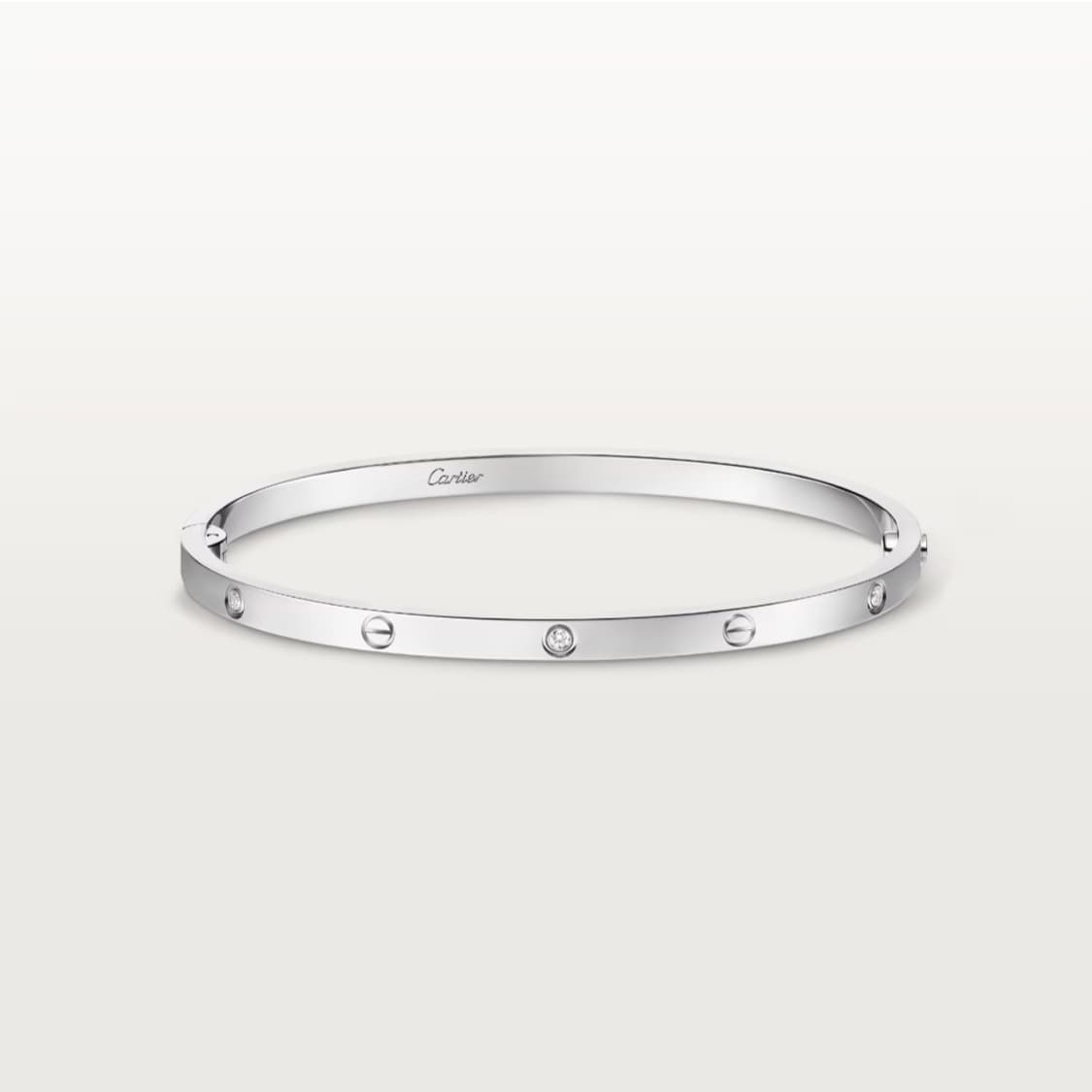 까르띠에 러브 팔찌 스몰(SM) 화이트골드 다이아6P 16호 상품이미지3