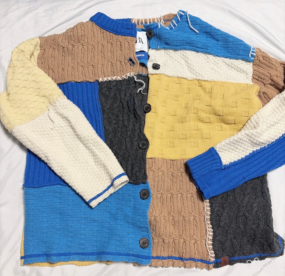 자라 아더에러 패치워크 니트 가디건 상품이미지2