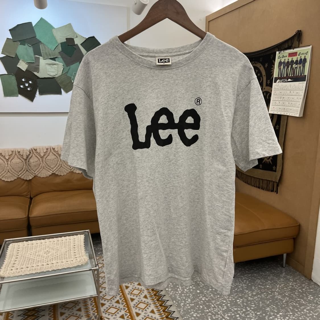 LEE 리 캐주얼 빈티지 멜란지 빅로고 반팔티 M C10905 상품이미지3