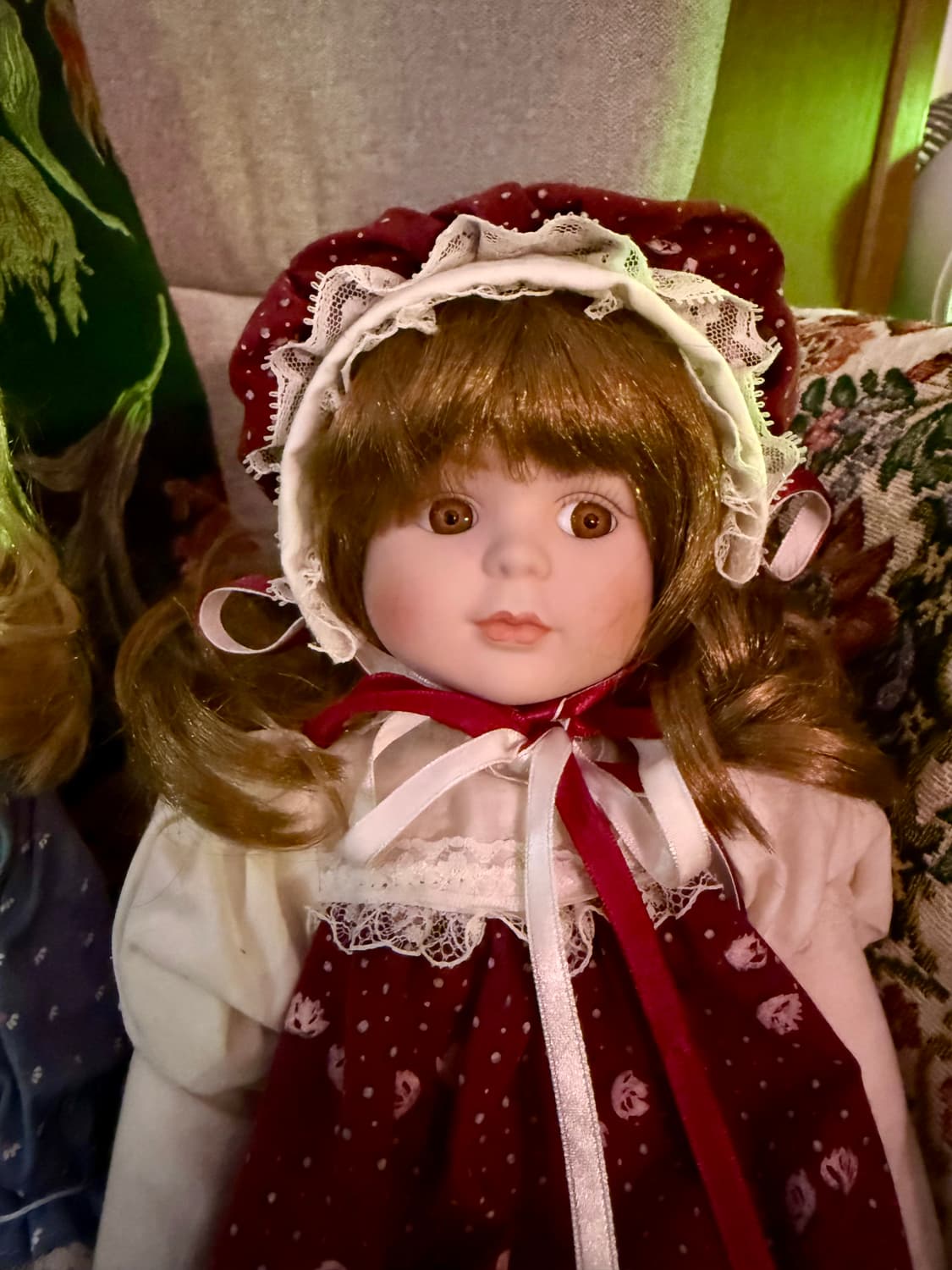 빈티지 인형 피겨린 빅토리아풍 스윗하트돌 보넷 상품이미지1