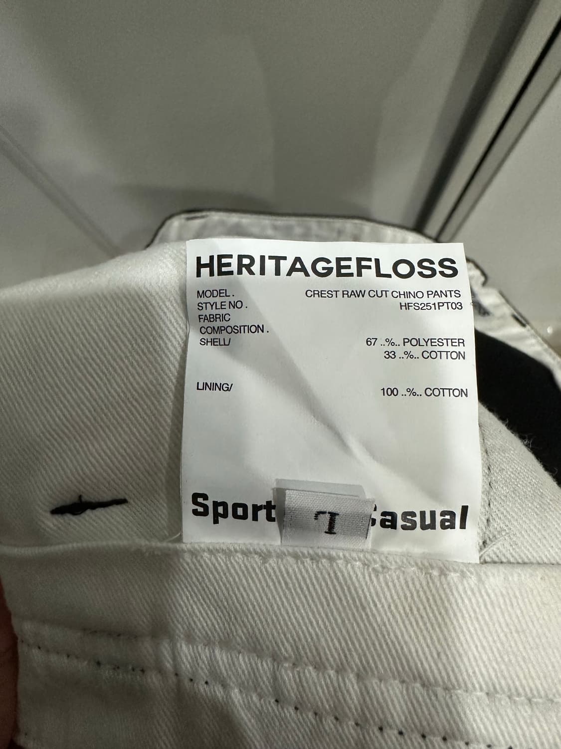 row cut chino pants black 해리티지 플로스 상품이미지7