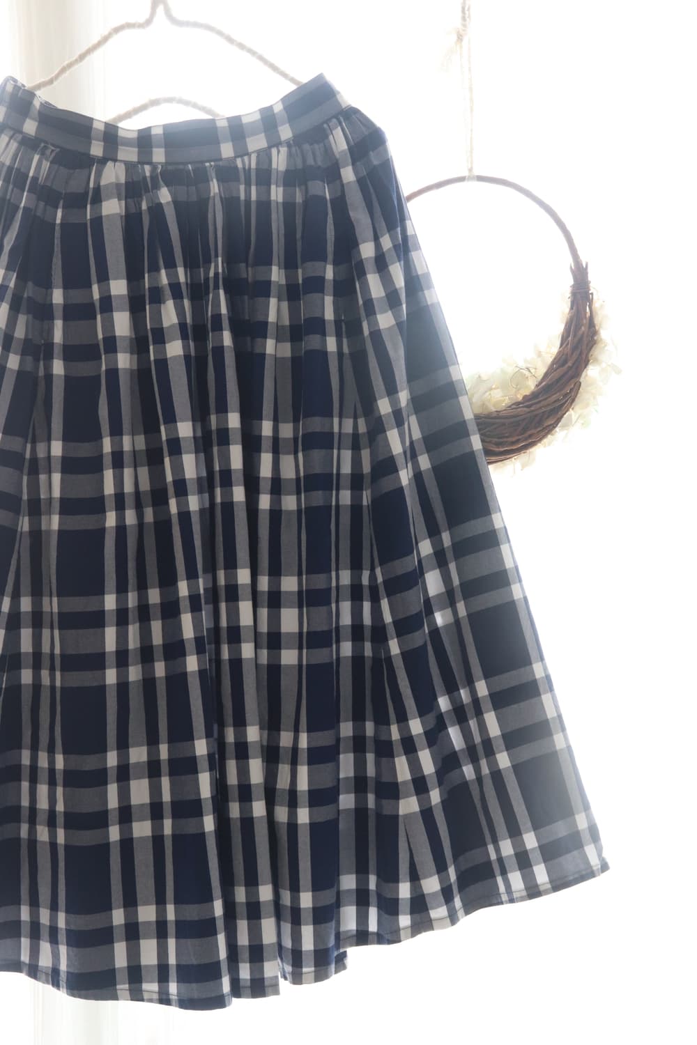 [Beams Boy] Blue Check Skirt 상품이미지8