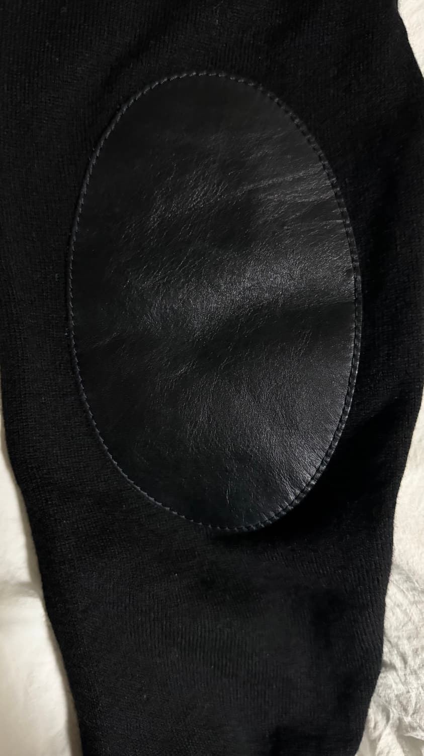 마르지엘라 엘보우 레더 패치 터틀넥 블랙 (M) 상품이미지2