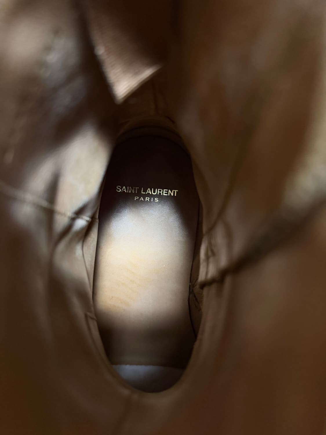 생로랑 스웨이드 하네스 첼시부츠 41.5 카멜 상품이미지5