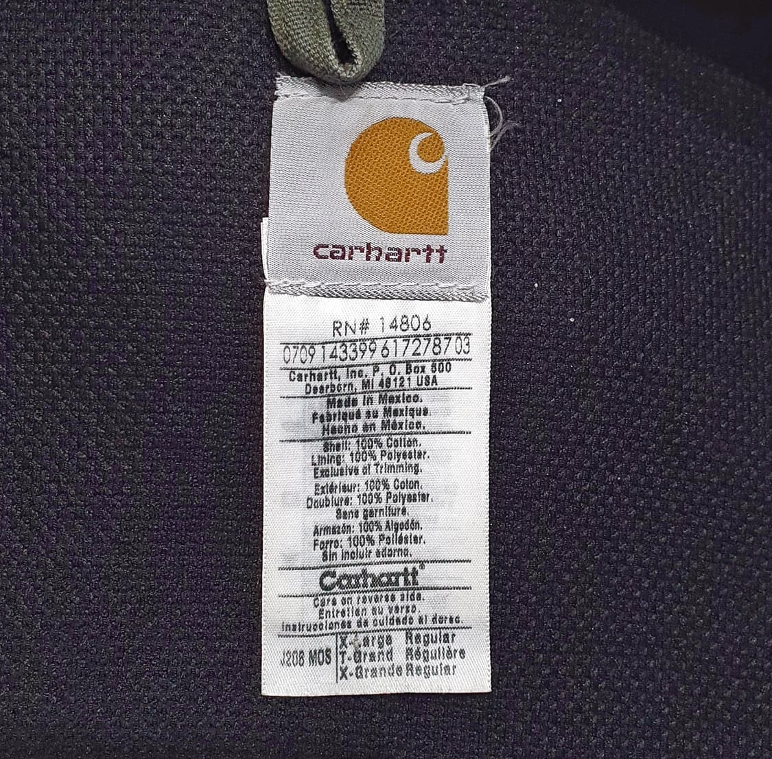 칼하트 액티브 후드 자켓 j208 모스그린 XL (110-120) 상품이미지9