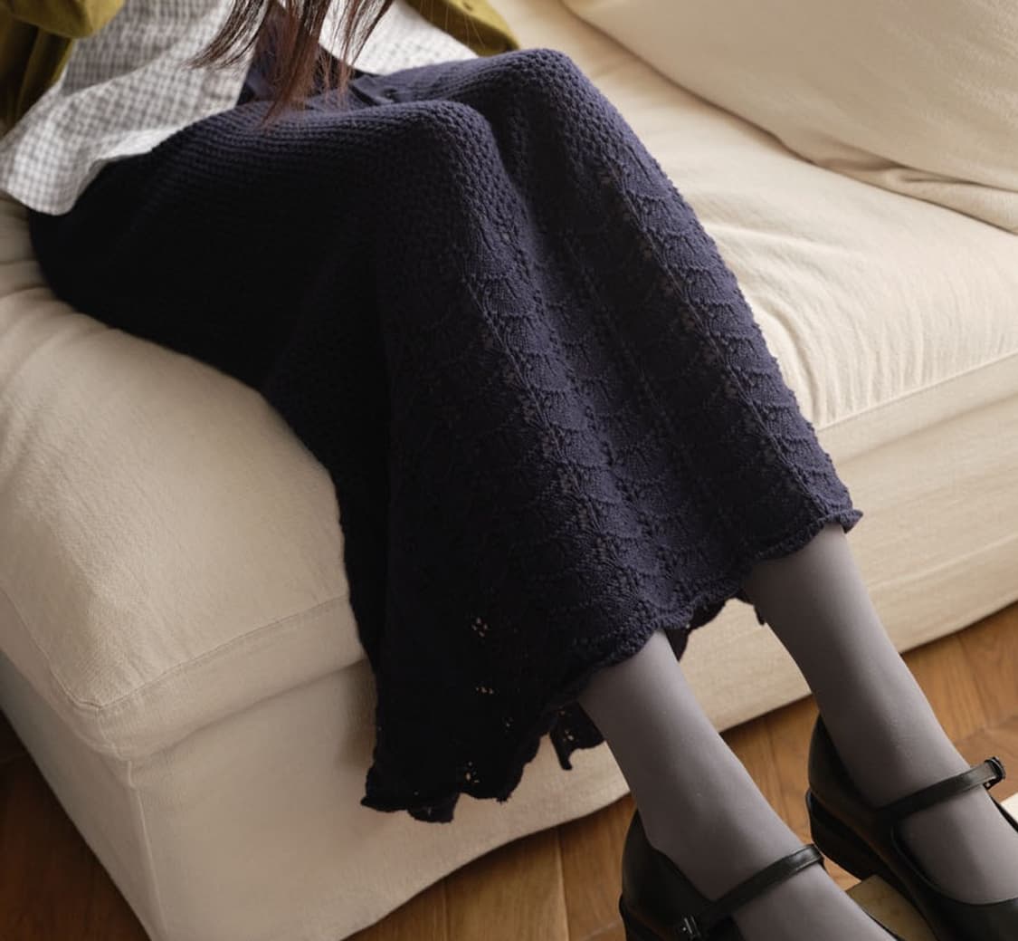 새상품) 온무드 니트 롱스커트 LIS KNIT LONG SKIRT - N 상품이미지5